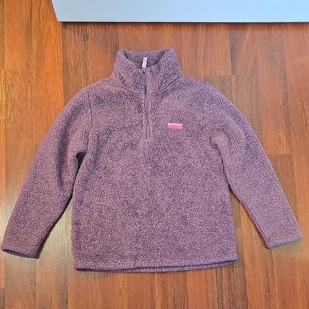 Simply Southern Lavender Purple Sherpa Quarter-Zip Pullover | Size Small | EUC